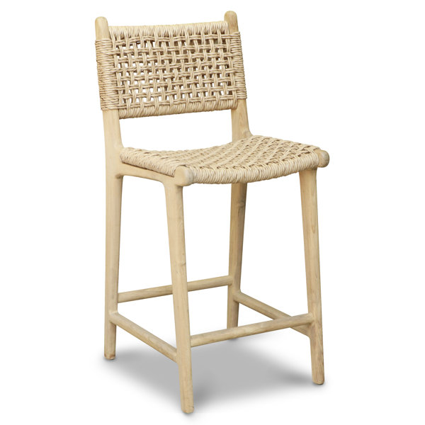 GDFStudio Jessie Outdoor Wood And Wicker Barstools (Set Of, 60 OFF